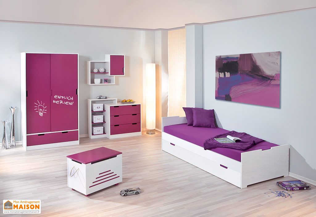 Chambre pour enfant complète avec lit baldaquin armoire et ... Meubles de chambre pour enfant