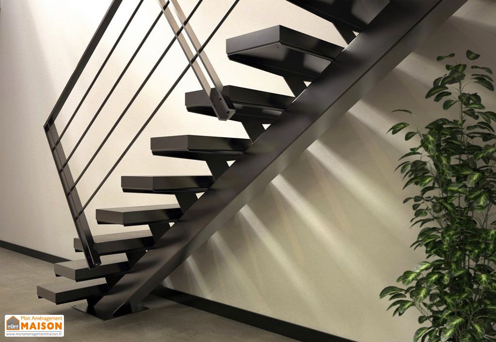 Limon Central Manhattan pour Escalier Droit en Acier (281 à 350 cm