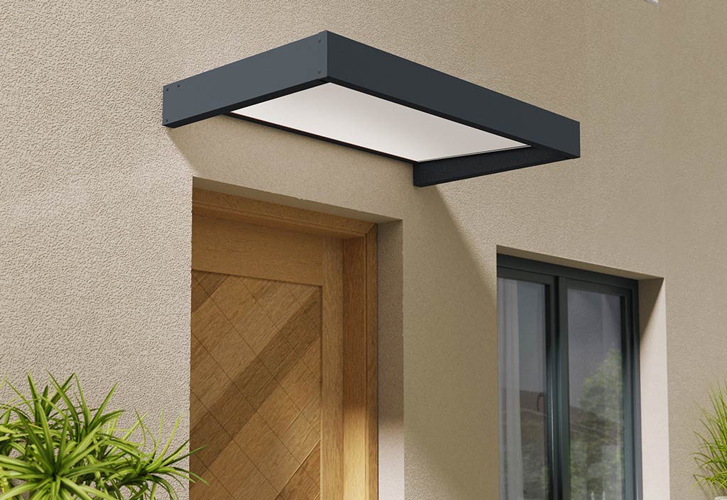 Marquise Porte D’entrée 199x99 Cm – Auvent Extérieur Universel – Multicouleur
