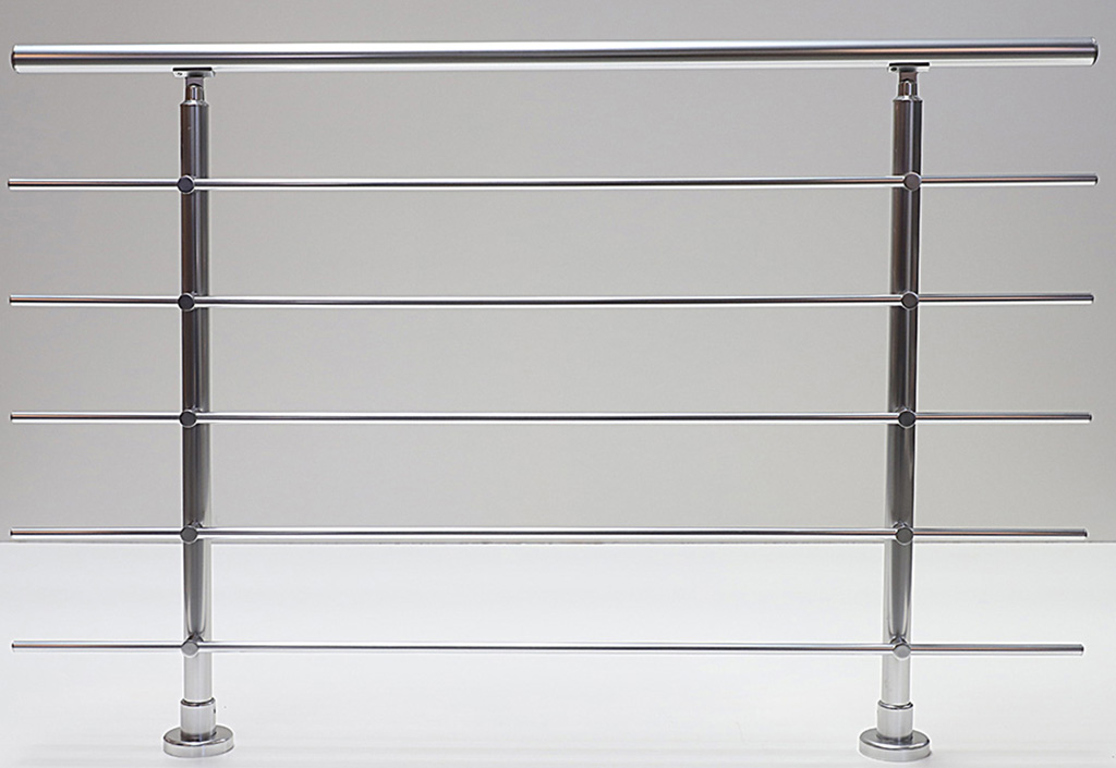 Garde-corps en aluminium avec main courante ronde – 1,5 m