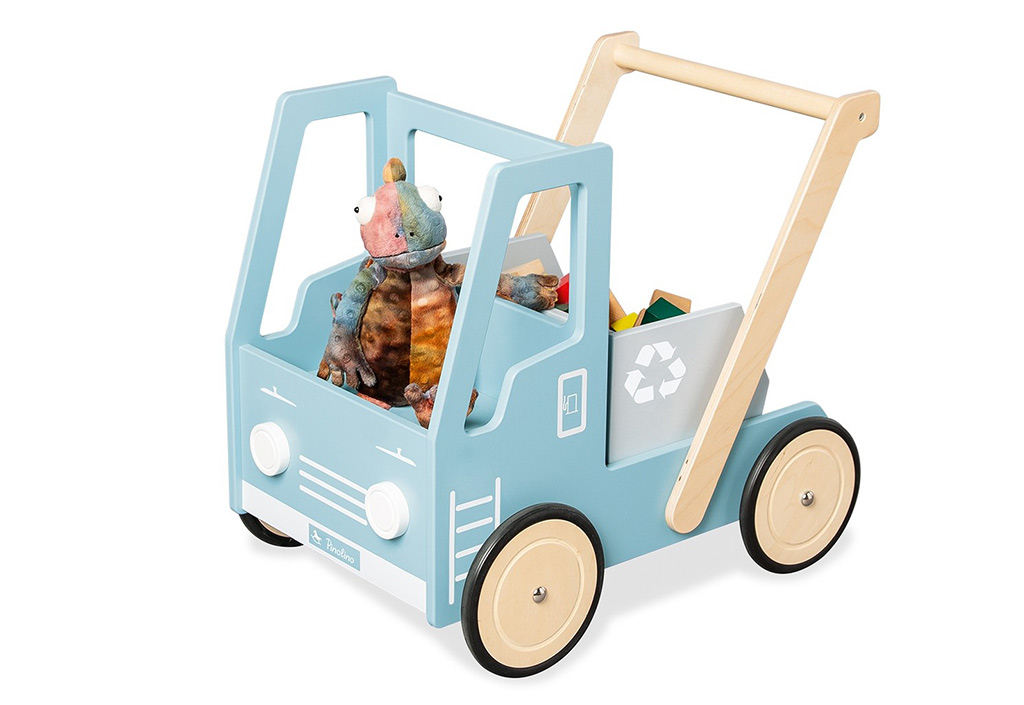 Chariot de marche en bois trotteur bébé camion – Fred