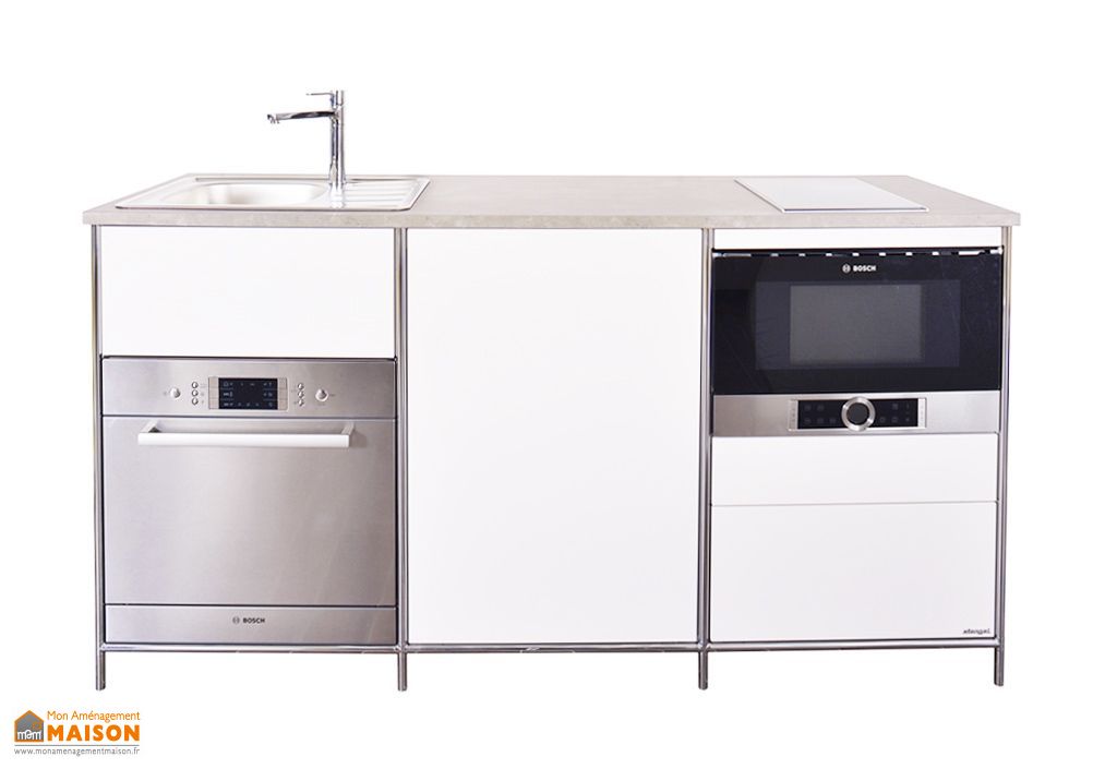 Meuble Bas De Cuisine En Acier A Equiper En Electromenager Ssc