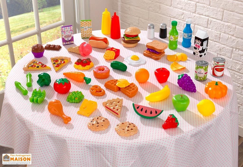 Nourriture en Plastique pour Dinette Kidkraft 65 pièces - Kidkraft