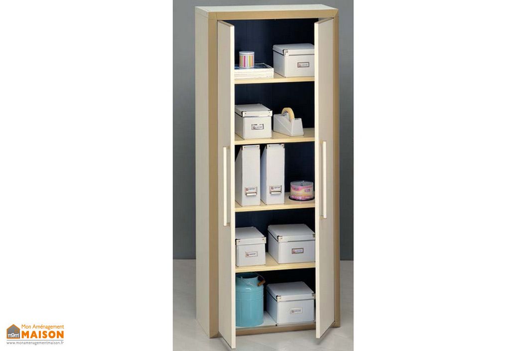 Armoire De Rangement Resine Haute 2 Portes Modulable Prestige