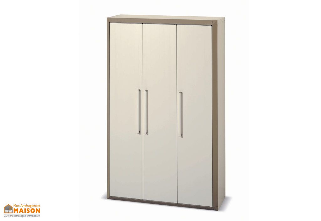 Armoire De Rangement Resine Haute 3 Portes Modulable Prestige