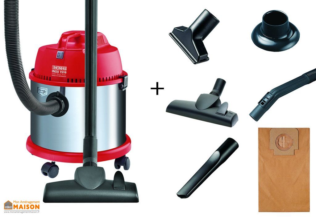 aspirateur a eau et poussiere inox 1516 thomas