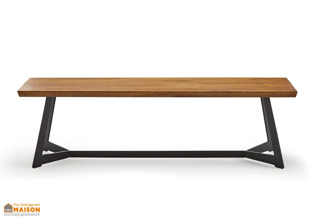Banc De Salle A Manger En Bois Et Metal 160 Cm Meuble Maison
