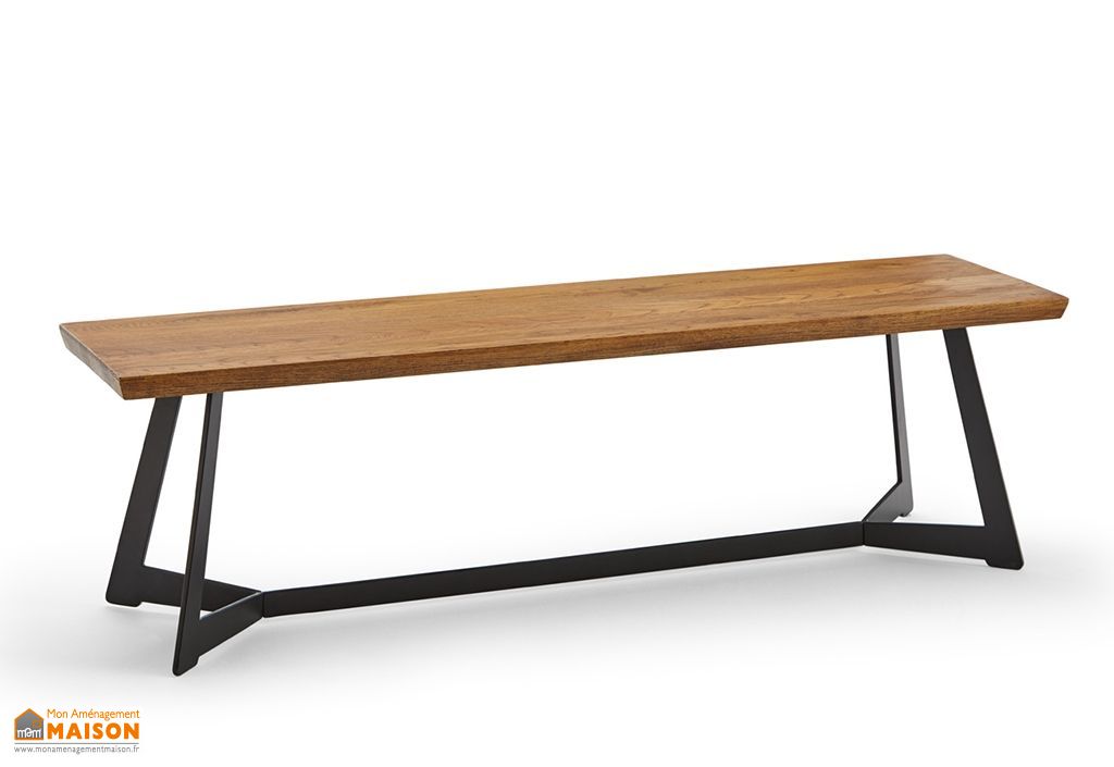Banc De Salle A Manger En Bois Et Metal 160 Cm Meuble Maison