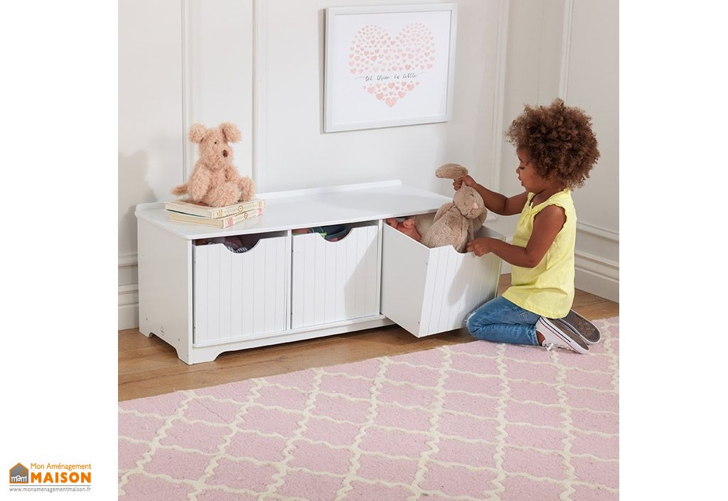 Coffre de rangement chambre fille