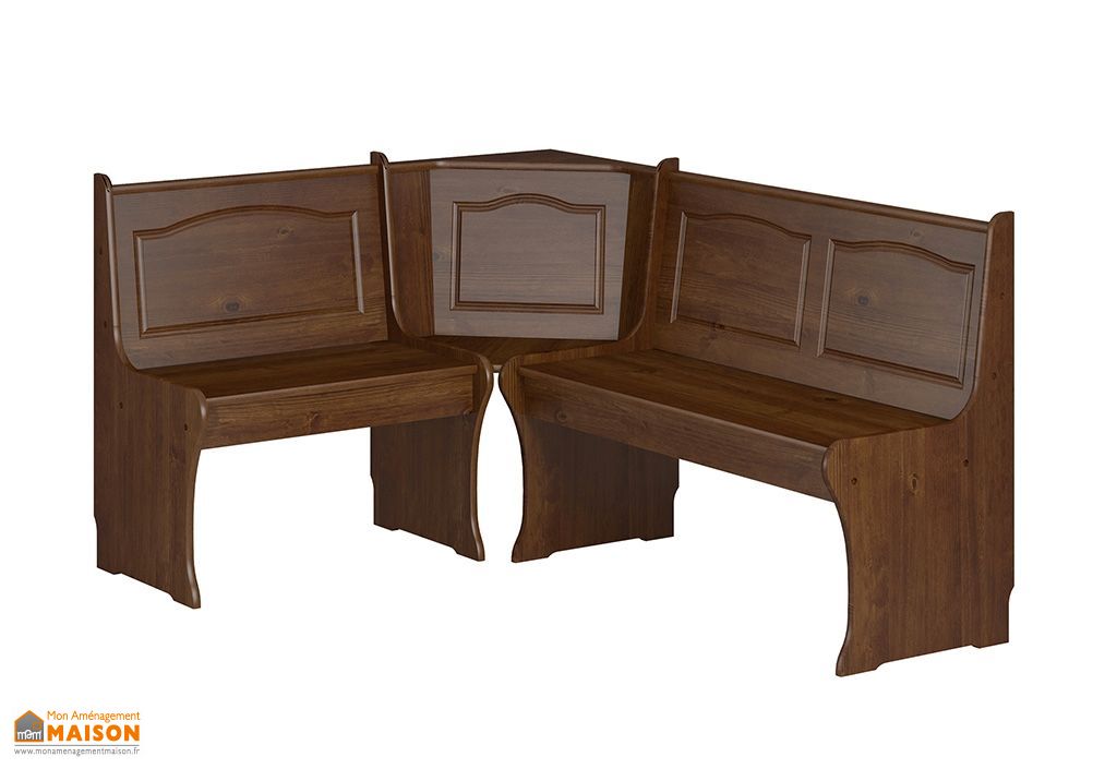 Banc Rustique Salle A Manger En Bois Massif Chocolat 4 Places
