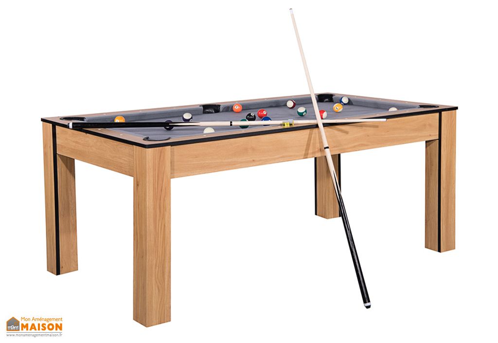 Billard Convertible En Table A Manger 6 Personnes New York Hetre Billard Maison