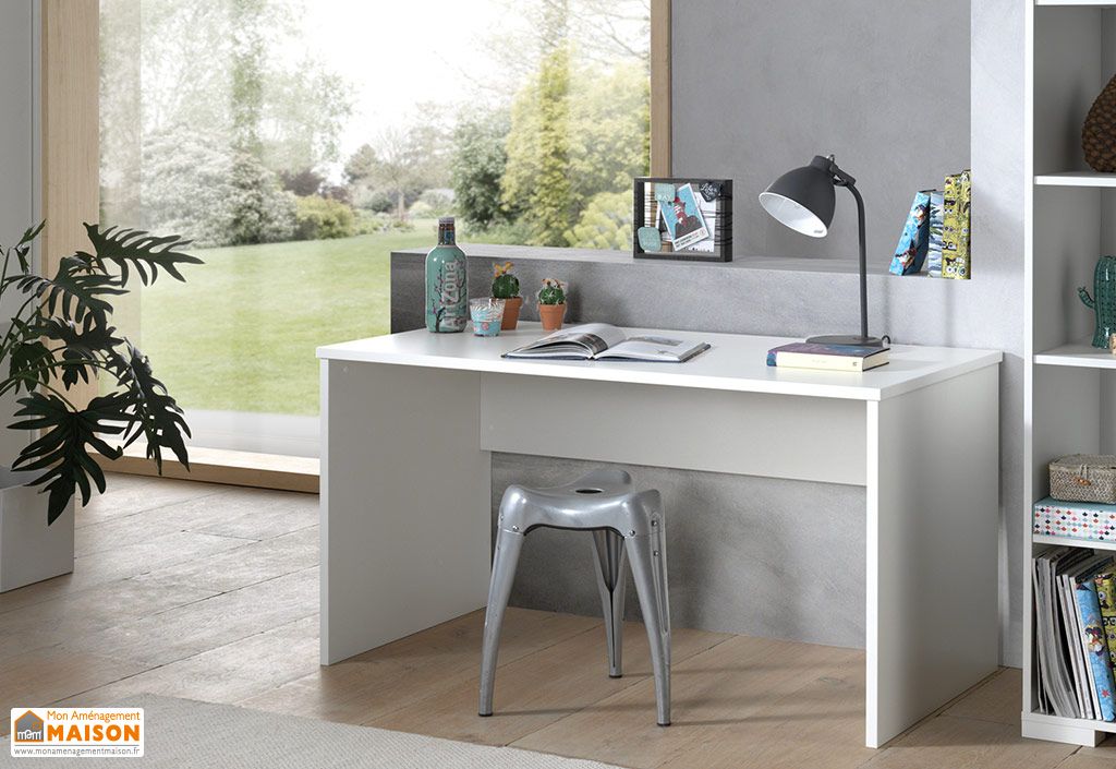 Bureau Pour Enfant En Bois London 65 X 140 Cm Pls Coloris Vipack