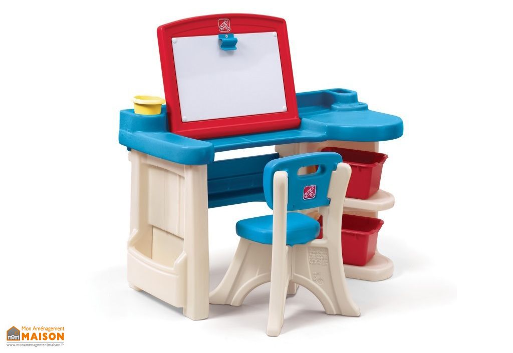 Bureau Studio D Art 2 En 1 Pour Enfants Avec Tableau Blanc Rabattable Step2