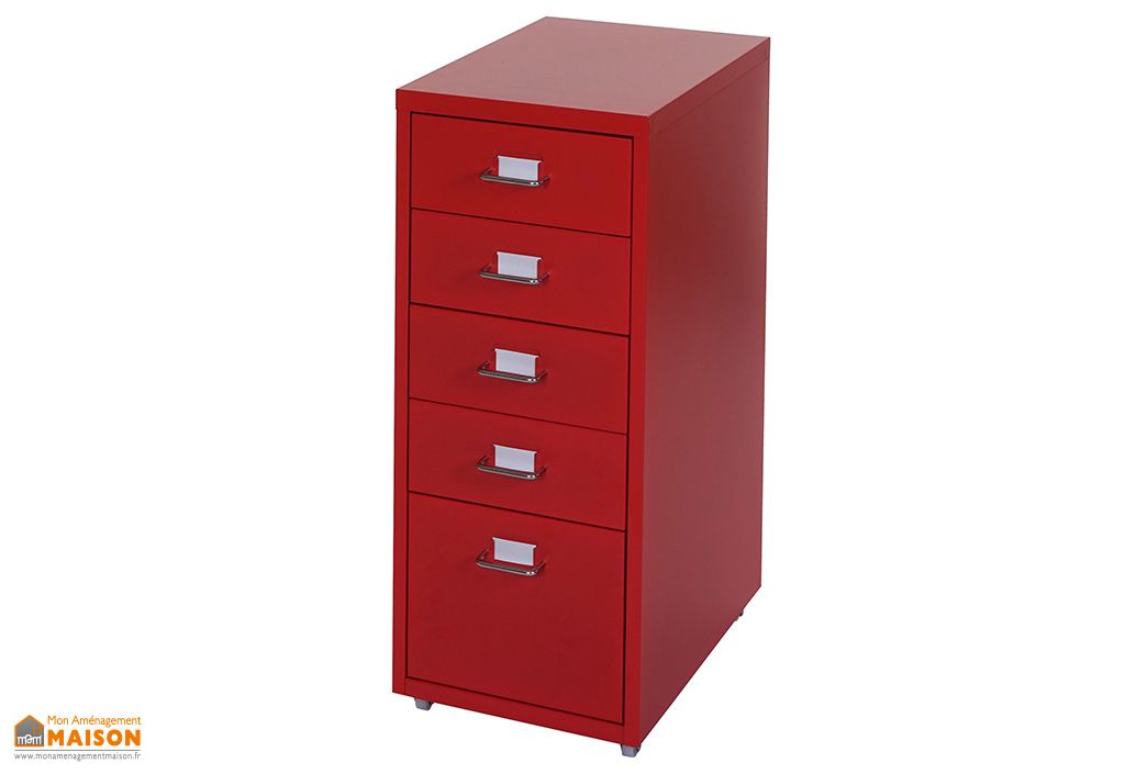 Caisson De Bureau En Metal 5 Tiroirs Boston 28 X 69 Cm Heute Wohnen