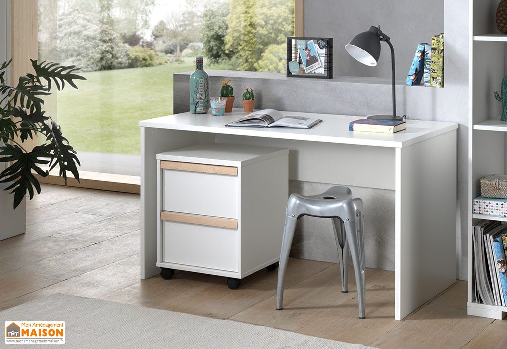 Caisson De Bureau En Bois Sur Roulettes London Pls Coloris Vipack