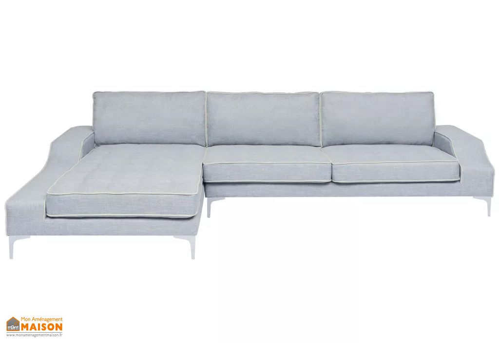 canape d angle avec meridienne 4 6 places tissu gris 3m vidaxl