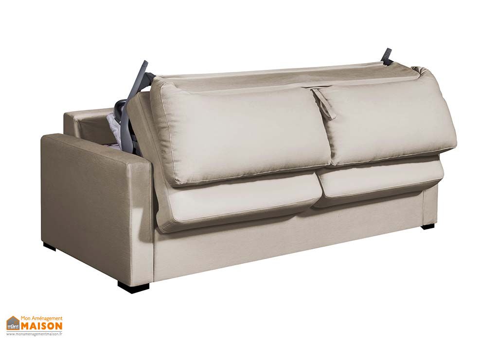 canape 3 places convertible en tissu bruxelles 97 x 186 cm