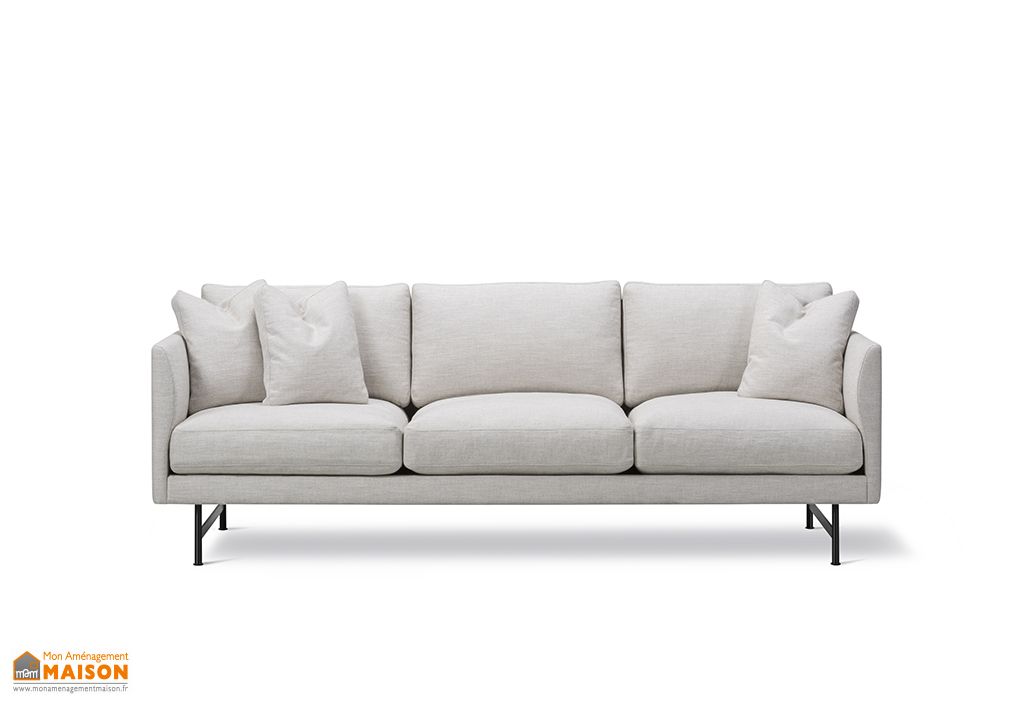 canape scandinave 3 places en tissu et metal 90 x 250 cm calmo fredericia