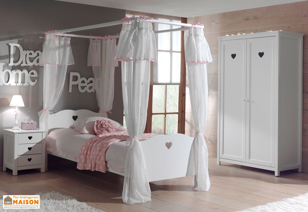 Chambre Pour Enfant Complete Avec Lit Baldaquin Armoire Et