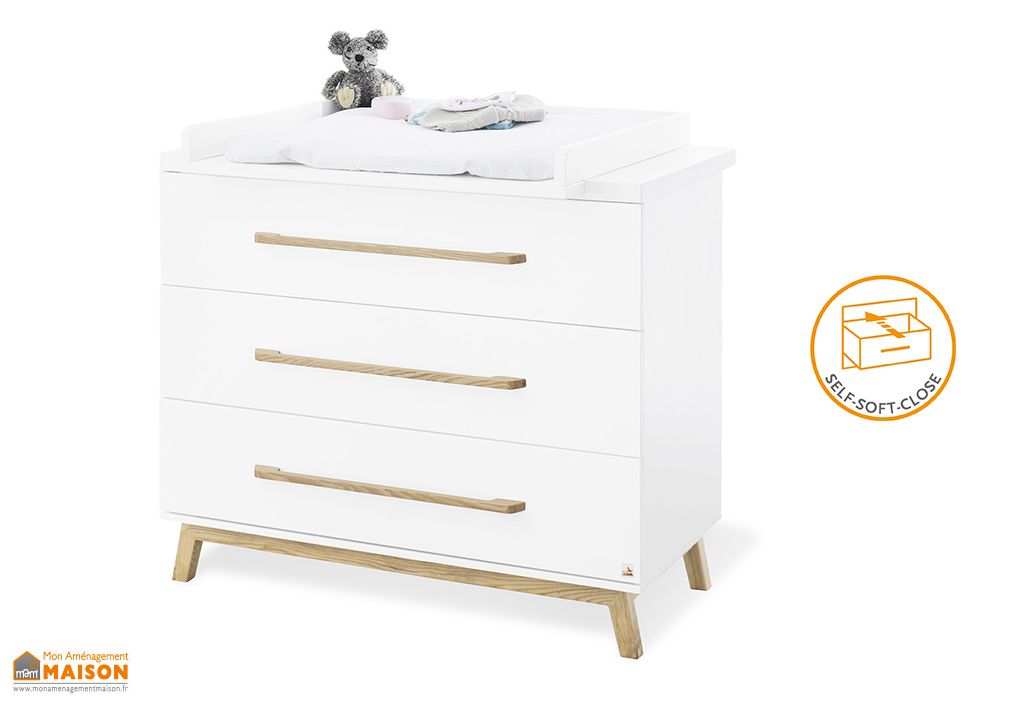 Chambre En Bois Evolutive Bebe Enfant Lit Commode A Langer Riva Pinolino