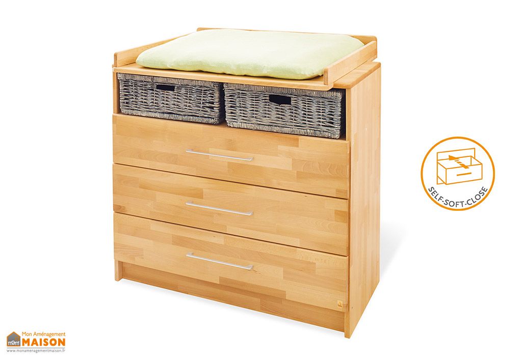 Chambre En Bois Evolutive Bebe Enfant Lit Commode A Langer Natura Pinolino