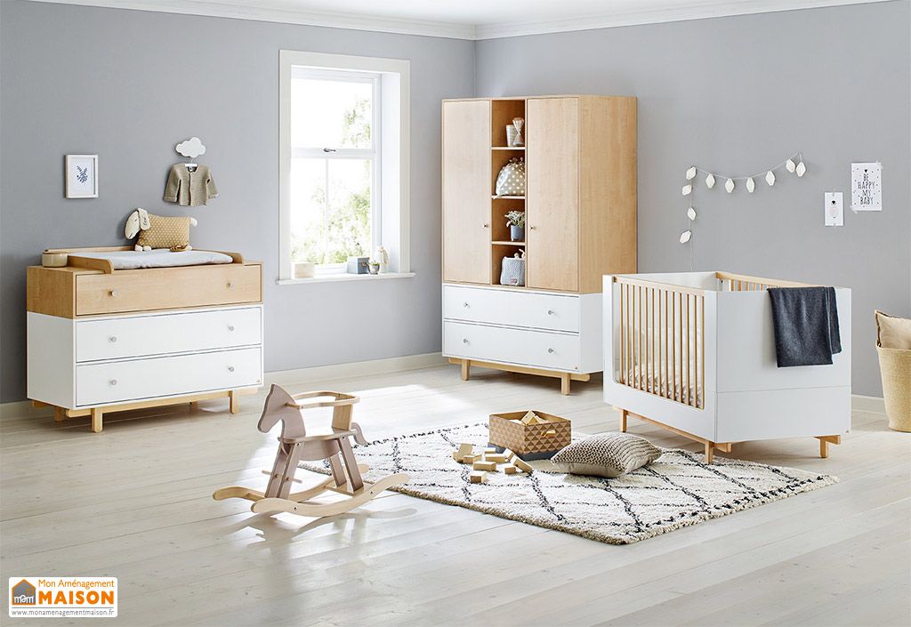 Chambre Pour Bebe Et Enfant Avec Lit Evolutif En Bois Boks Pinolino