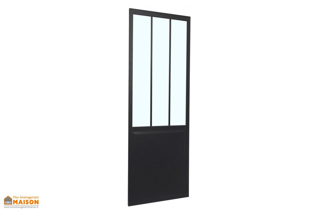 Cloison De Verriere Style Atelier 83x247cm En Alu Et Verre Trempe