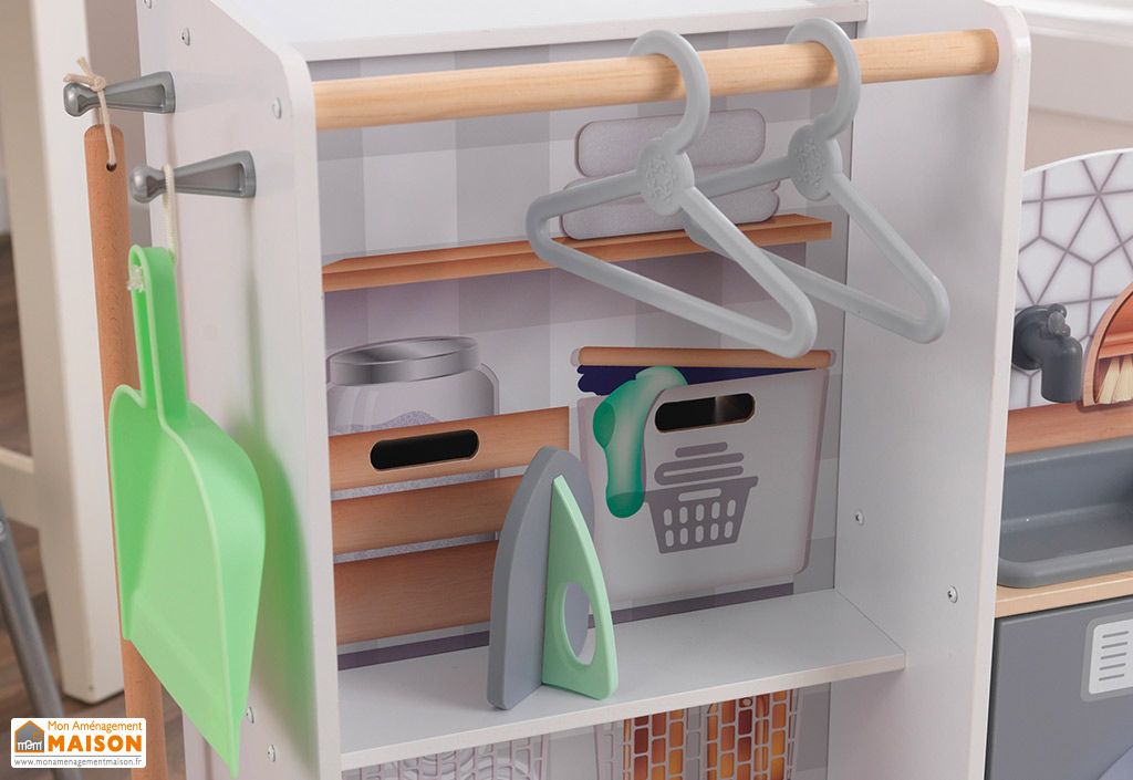 cuisine en bois enfant kidkraft et buanderie son et lumiere 2 en 1 kidkraft