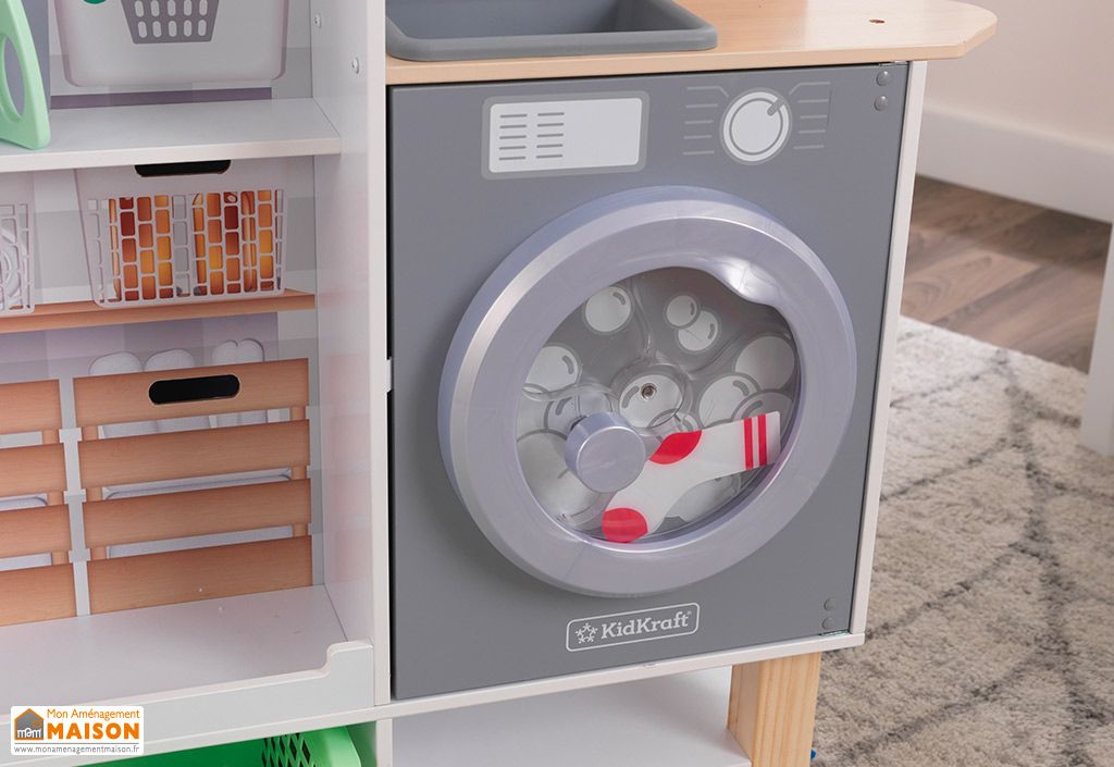 cuisine en bois enfant kidkraft et buanderie son et lumiere 2 en 1 kidkraft