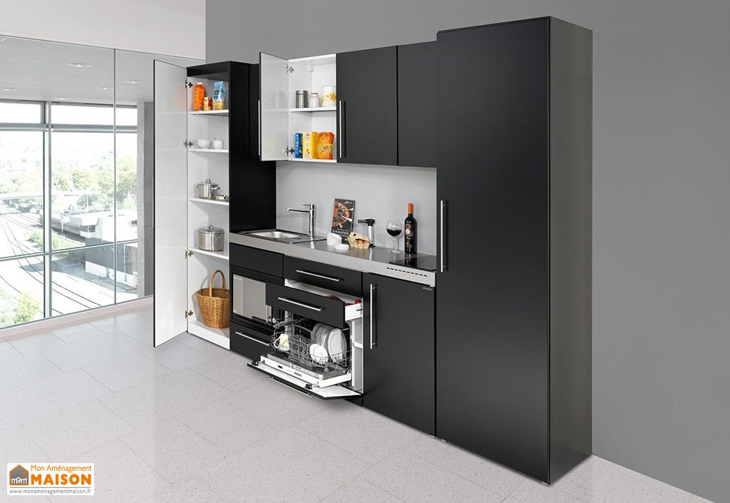 Cuisine Equipee En Metal Frigo L V M O Armoires 3x2 16m L H