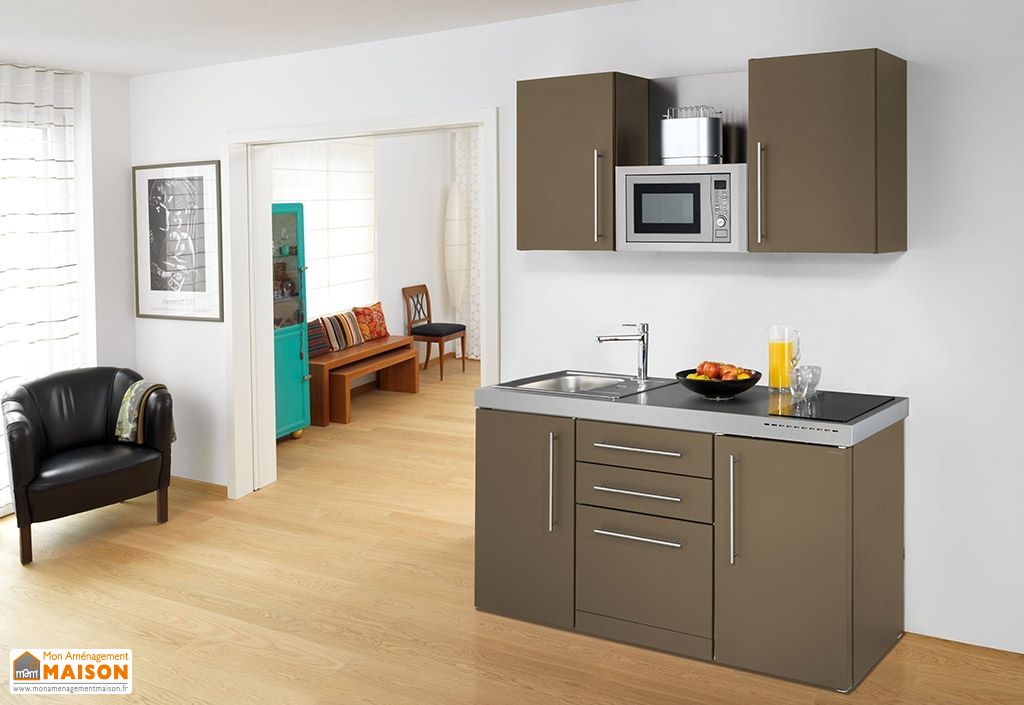 Mini Cuisine Equipee 160cm Frigo L V M O 2 Armoires Pls