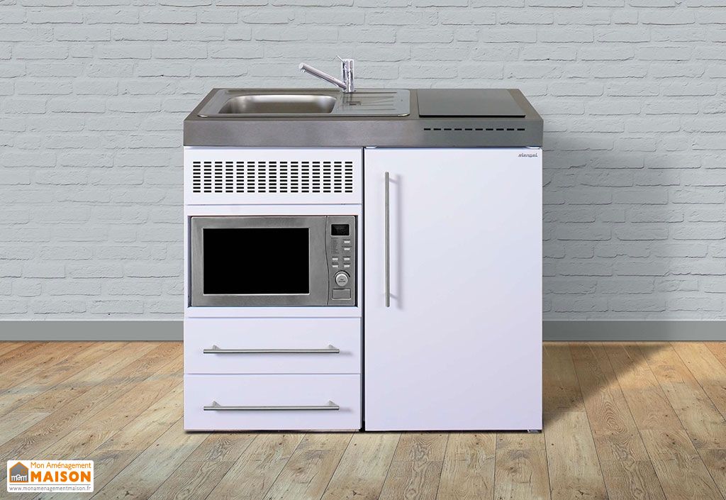 Mini Cuisine Avec Micro Ondes Et Vitroceramiques Mpm100 Blanche