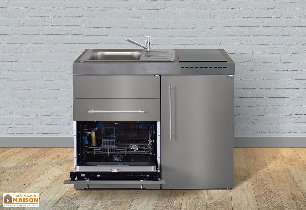 Mini Cuisine Inox Avec Lave Vaisselle Et Vitroceramiques Mpgses110