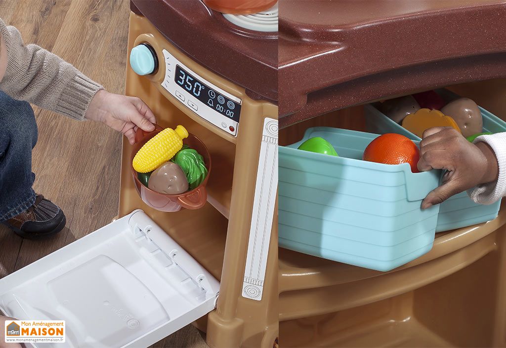 Cuisine Pour Enfant En Plastique Son Et Lumiere Dinette Fun Kitchen Step2