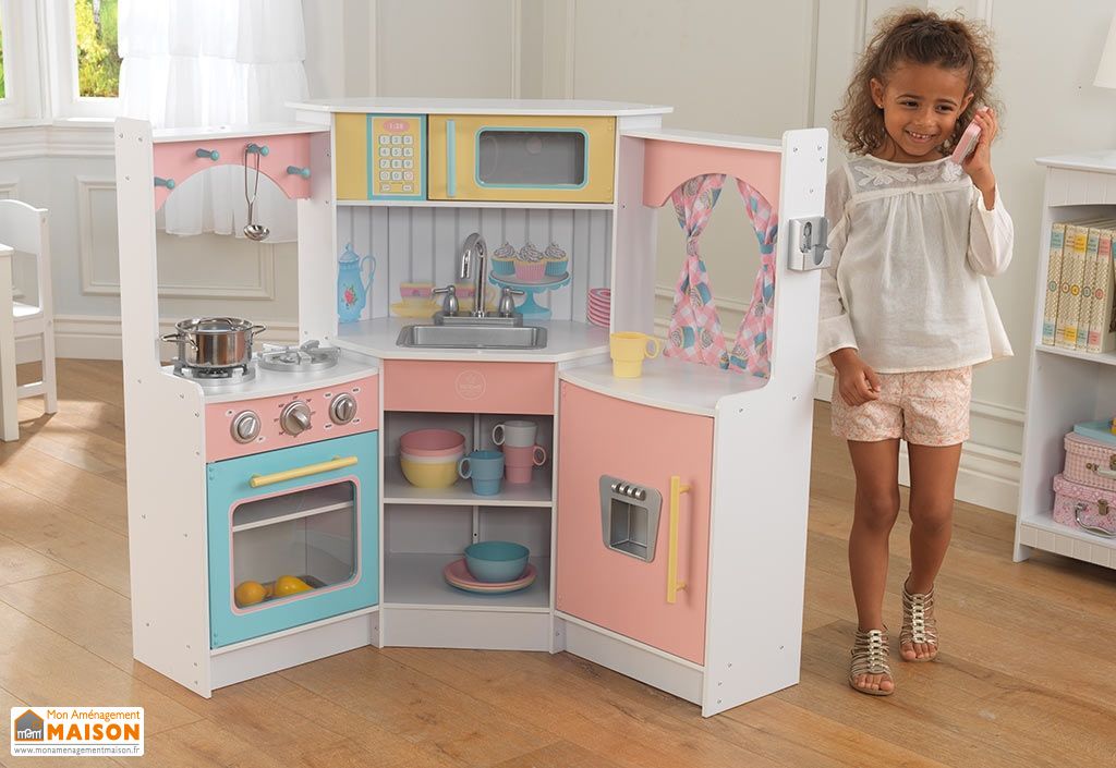 Cuisine En Bois Pour Enfants En Angle De Luxe 1 M