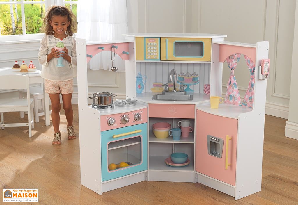 Cuisine En Bois Pour Enfants En Angle De Luxe 1 M