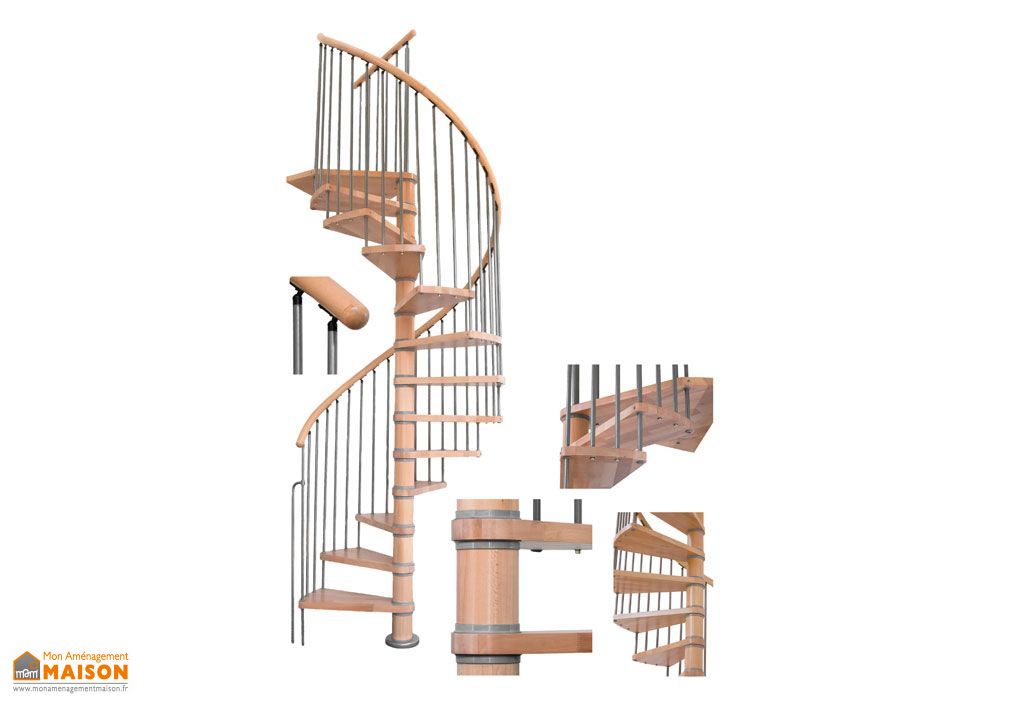escalier colimacon en hetre cyva levigne