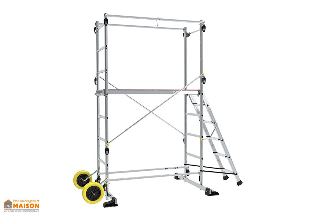 echafaudage de jardin en aluminium avec roues increvables garden up 3 4 m centaure