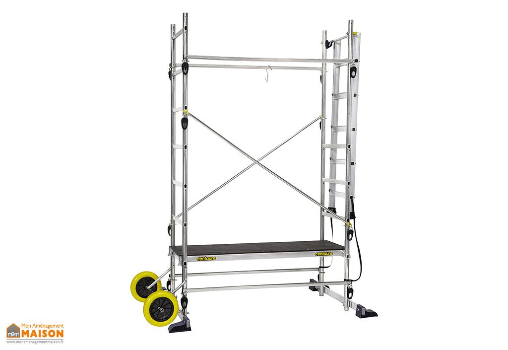 echafaudage de jardin en aluminium avec roues increvables garden up 3 4 m centaure
