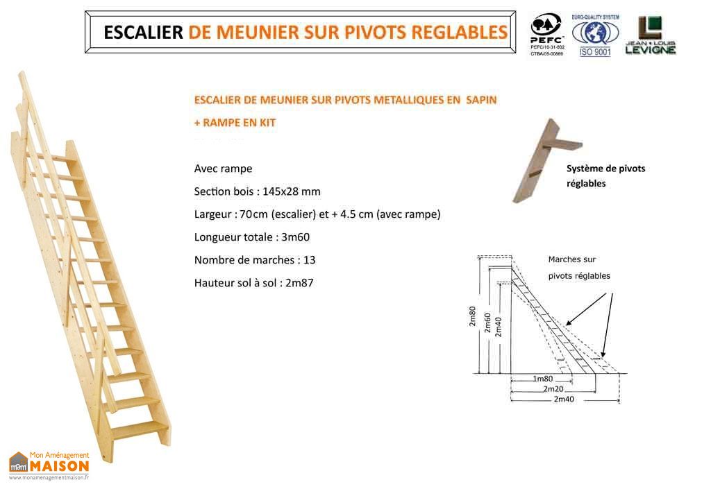 chelle De Meunier Bois Sur Pivots R glables Largeur 70cm Levigne chelle-de-meunier-bois-sur-pivots-r-glables-largeur-70cm-levigne