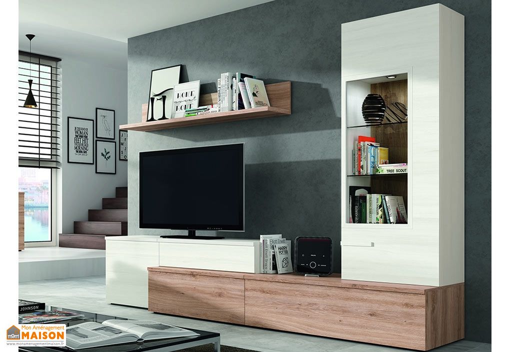 Ensemble Meuble Tv Design Mural Rome 270x195cm Ramis