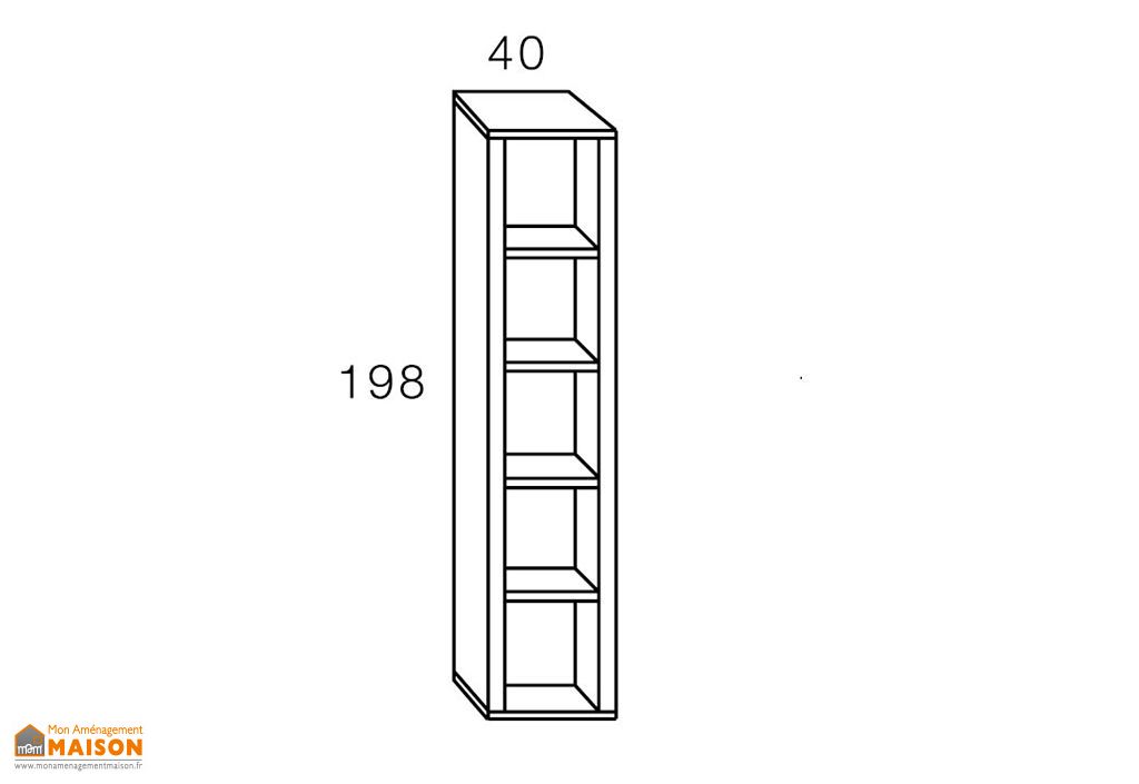 Meubles Salon En Bois Kronos 3 Etageres 1 Colonne Et 1 Meuble