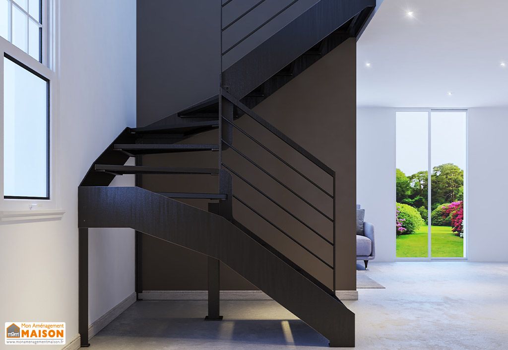 Limons pour Escalier en Métal Demi Tournant Sur Mesure – Mia ...