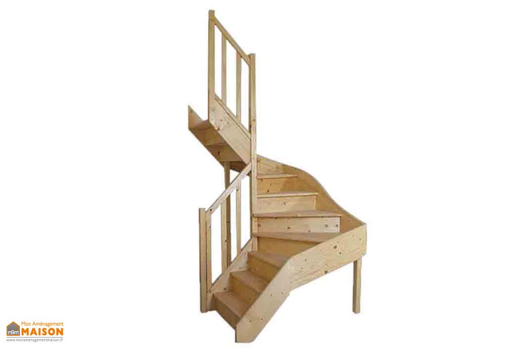 escalier quart tournant reglable