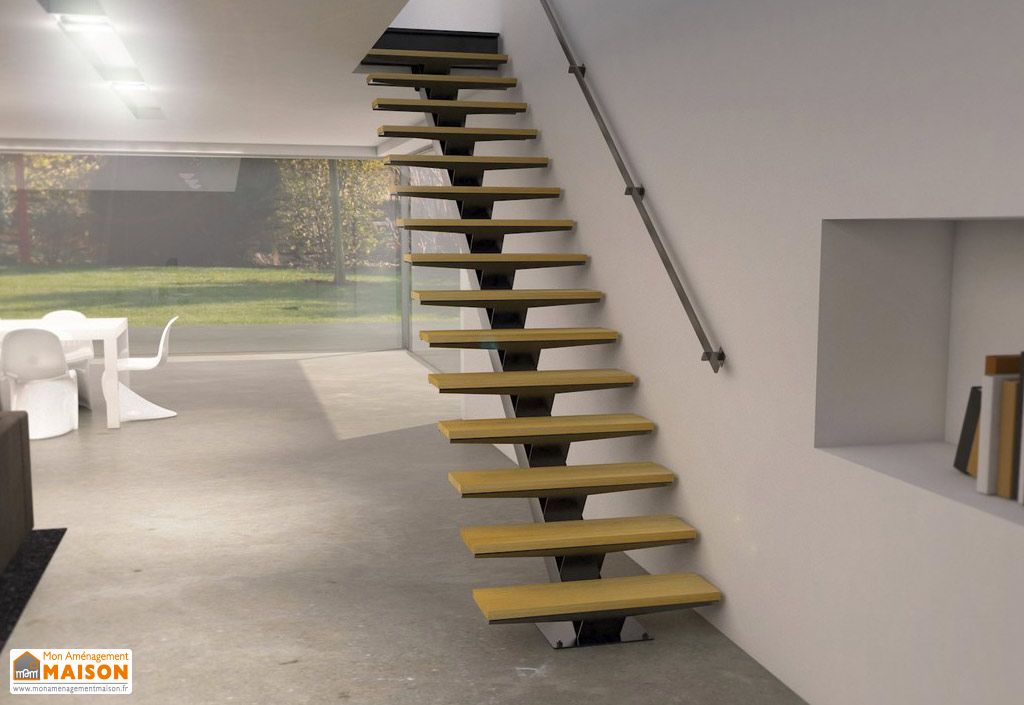 escalier droit en metal