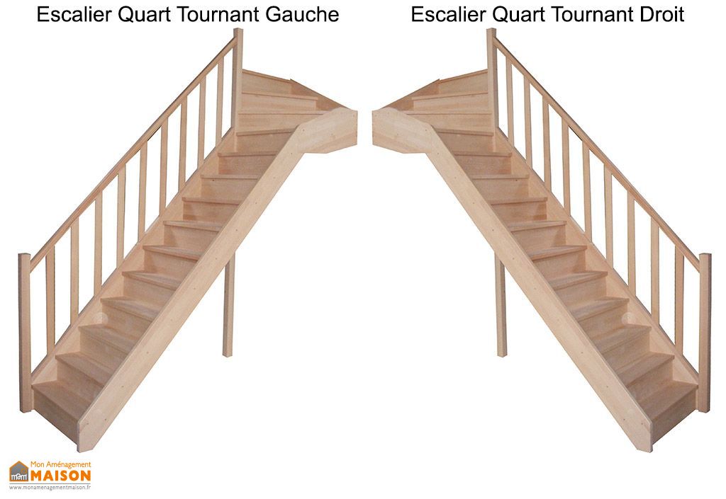 escalier quart tournant 80