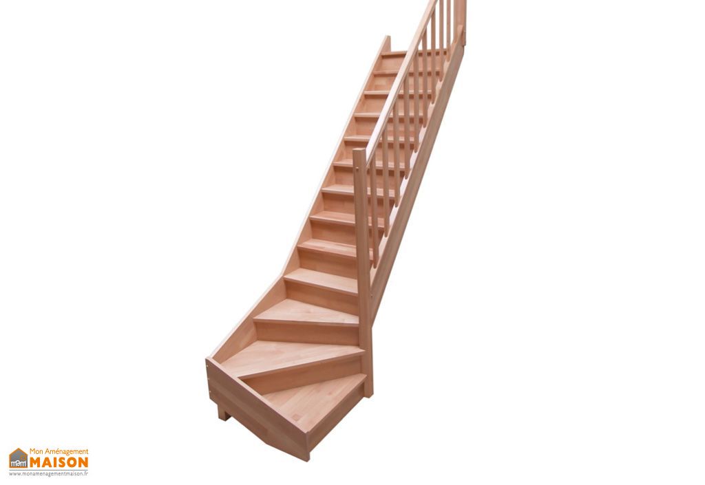 escalier quart tournant en hetre