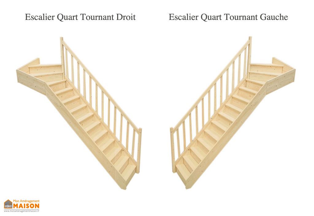 escalier quart tournant haut 80 cm