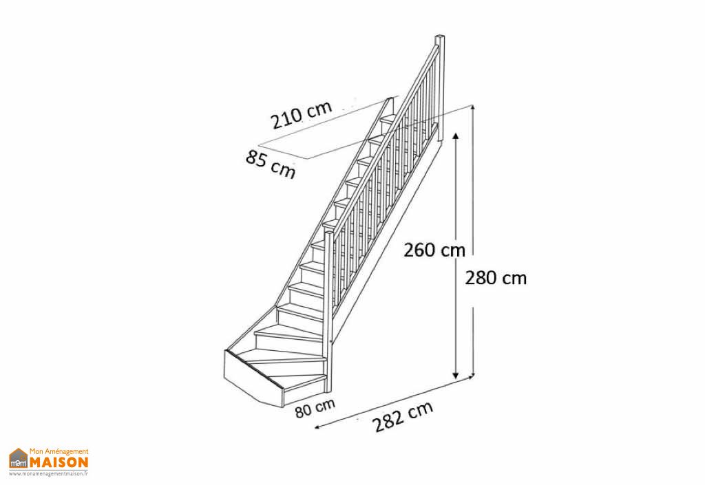 escalier quart tournant hauteur 3m10