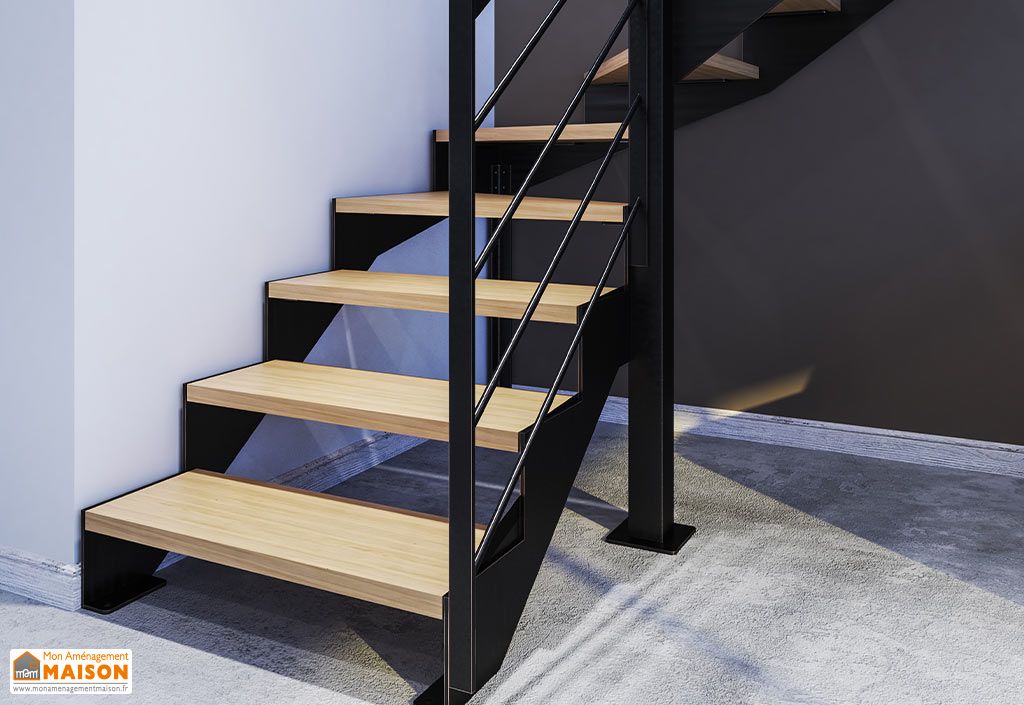 Limons Pour Escalier En Metal Quart Tournant Sur Mesure Nora Les Deux Limons Lateraux Vous Permettent De Creer Un Escalier Quart Tournant Sur Mesure Qui S Adapte Parfaitement A Votre Projet